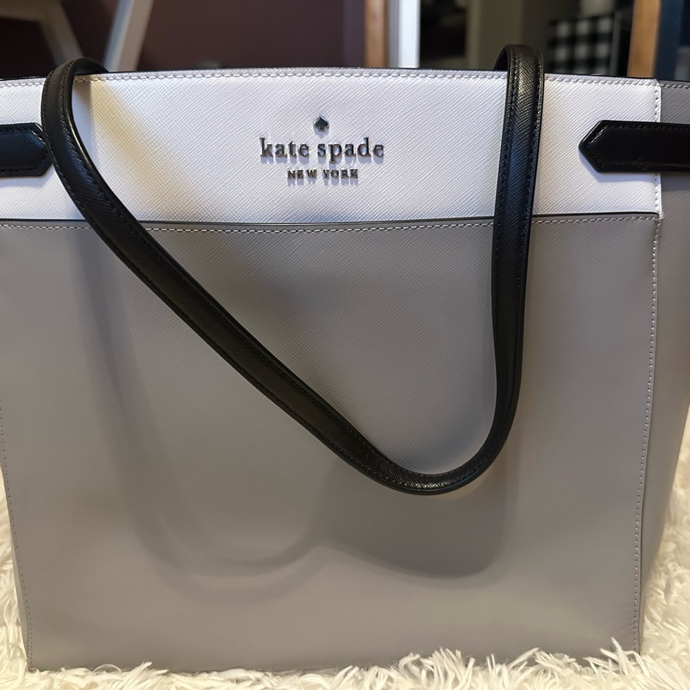Kate Spade Gray and Black Classic Tote